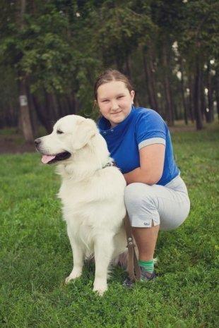 Александра, 11 лет, школьница. Собака: ретривер. «Псу бы ум, чтобы сдать нормативы. А мне не нужны суперспособности – всего хватает».
